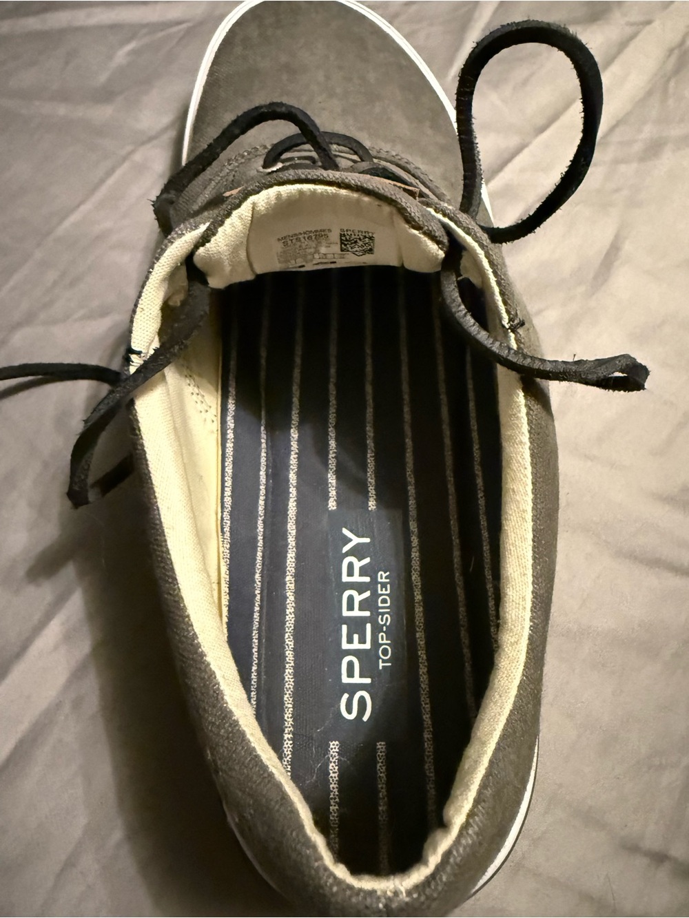 Sperry Men's Charcoal Canvas Lace-Up Sneakers - Picture 4 of 4